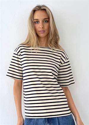 Mejse stripe tee Offwhite/Black Boii Studios 